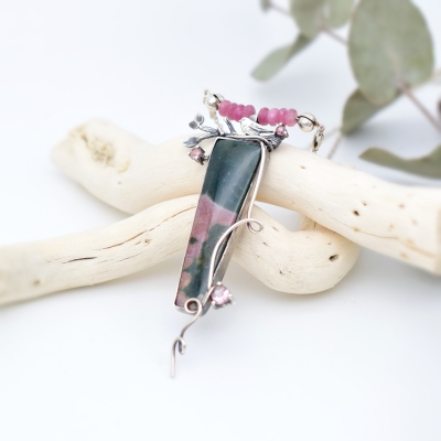 Wisiorek Ptaszek z Jaspisem Oceanicznym